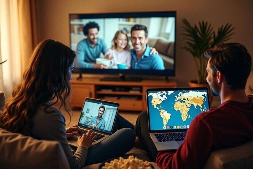 Modern IPTV interface streaming live channels in Dubai.