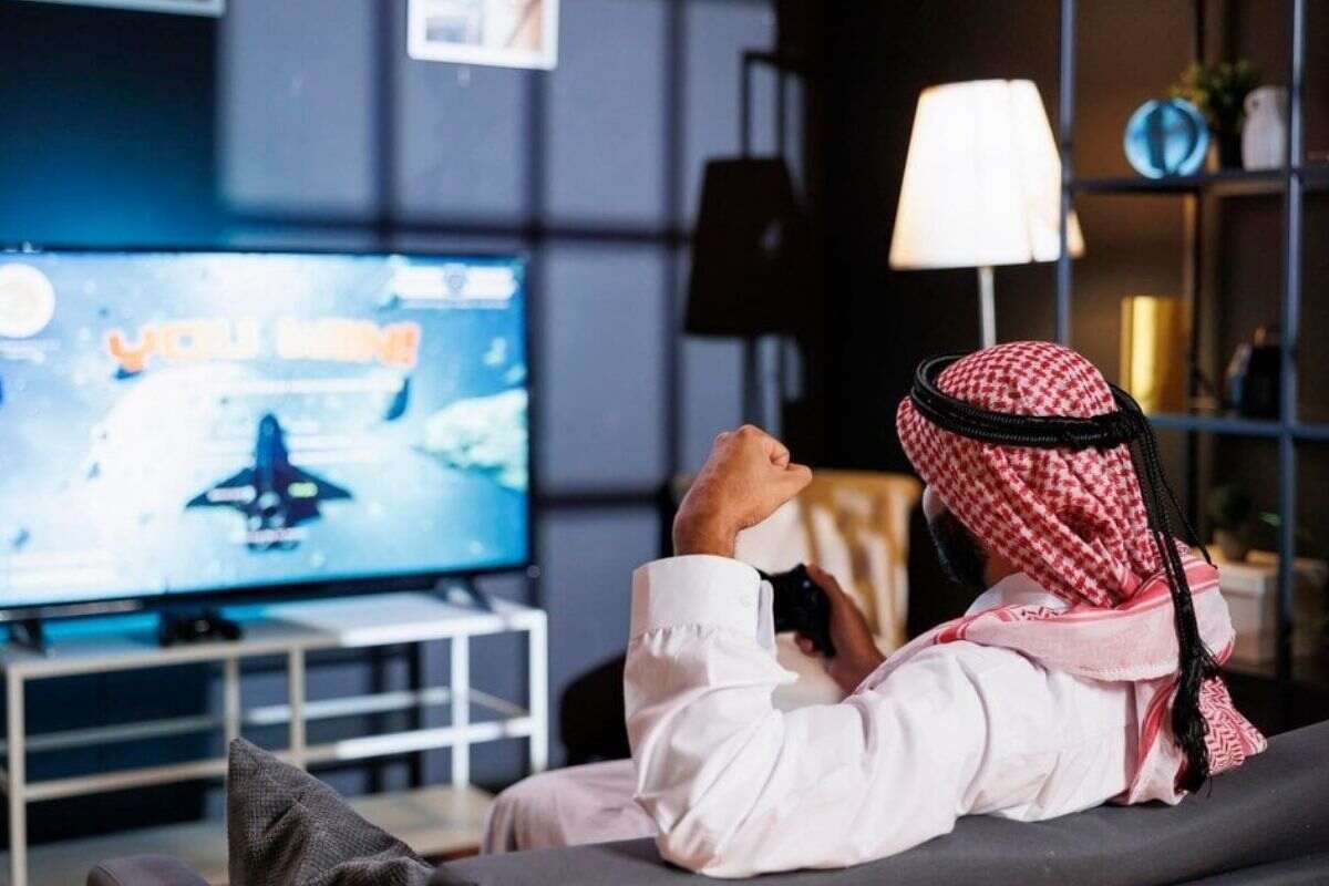 IPTV service running on a smart TV in Dubai.