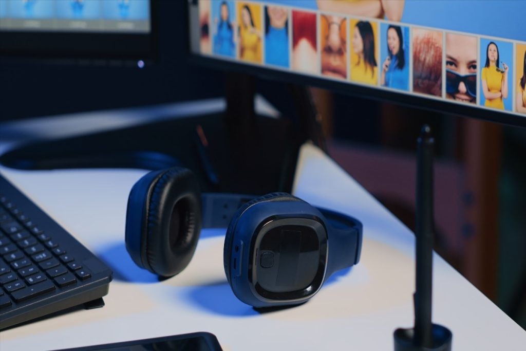 Modern IPTV box setup on TV unit in Dubai home