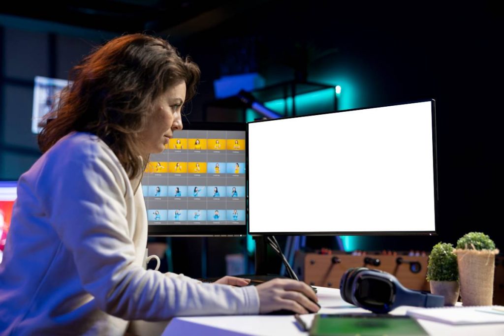 Man watching live football match on IPTV in Dubai living room