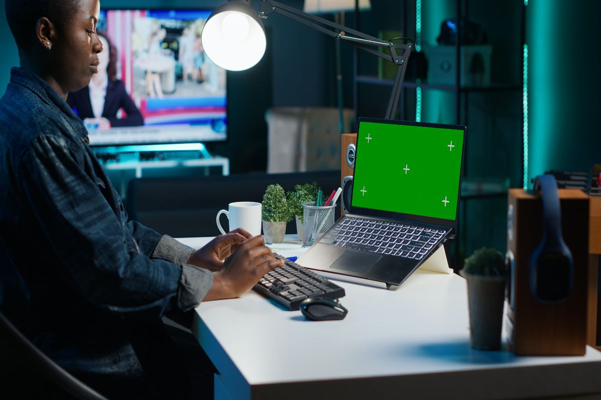 IPTV screen with Dubai cityscape in view