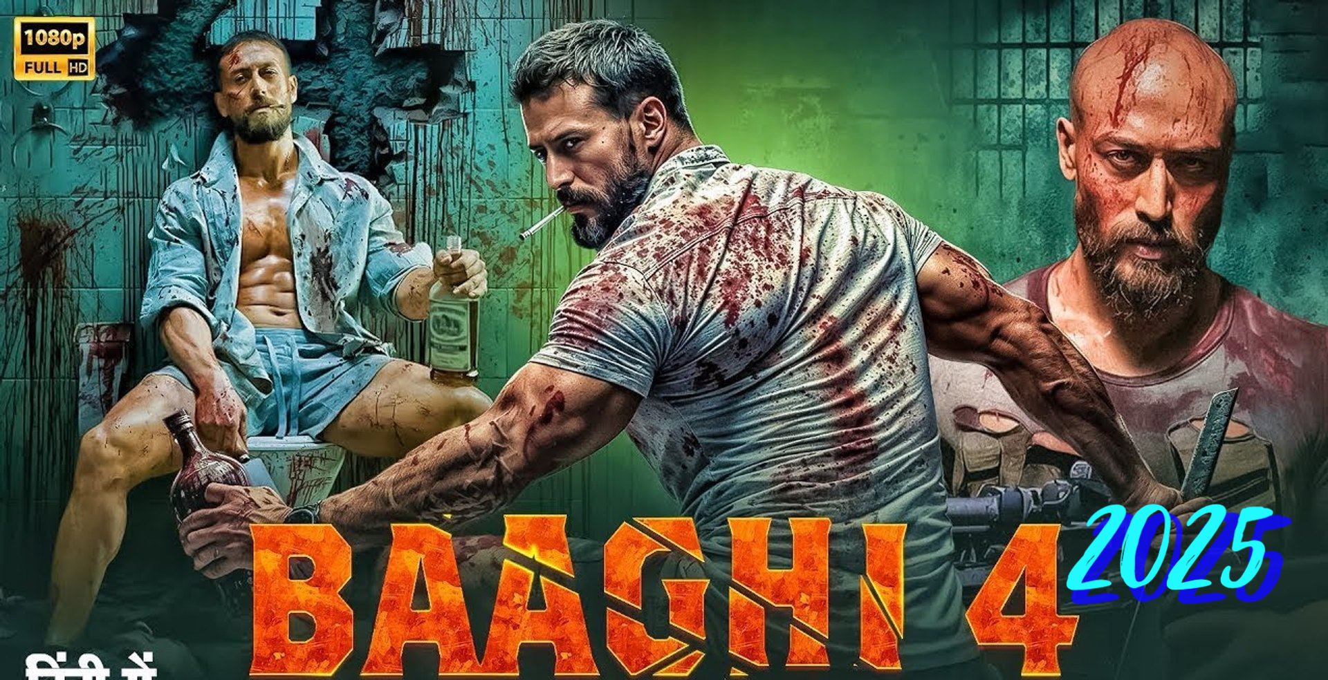 Baaghi 4 action poster featuring Tiger Shroff