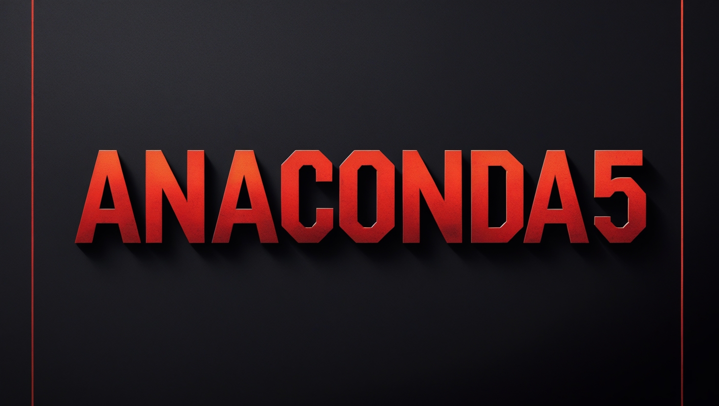 Poster of Anaconda 5 movie with two characters and a giant snake in the jungle.