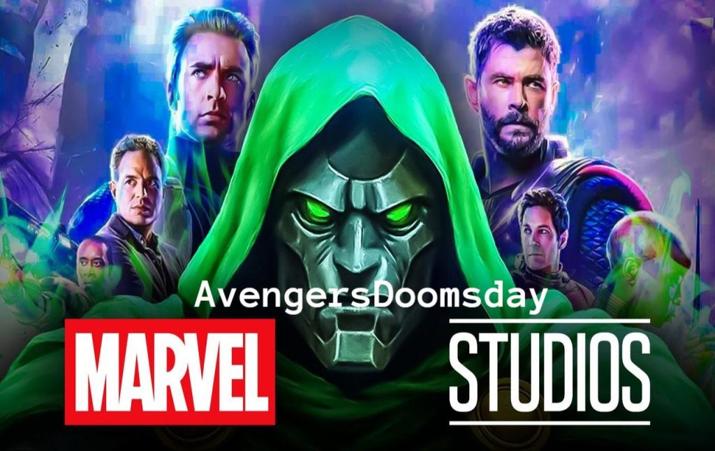 Green Avengers Doomswsky logo with Marvel branding.