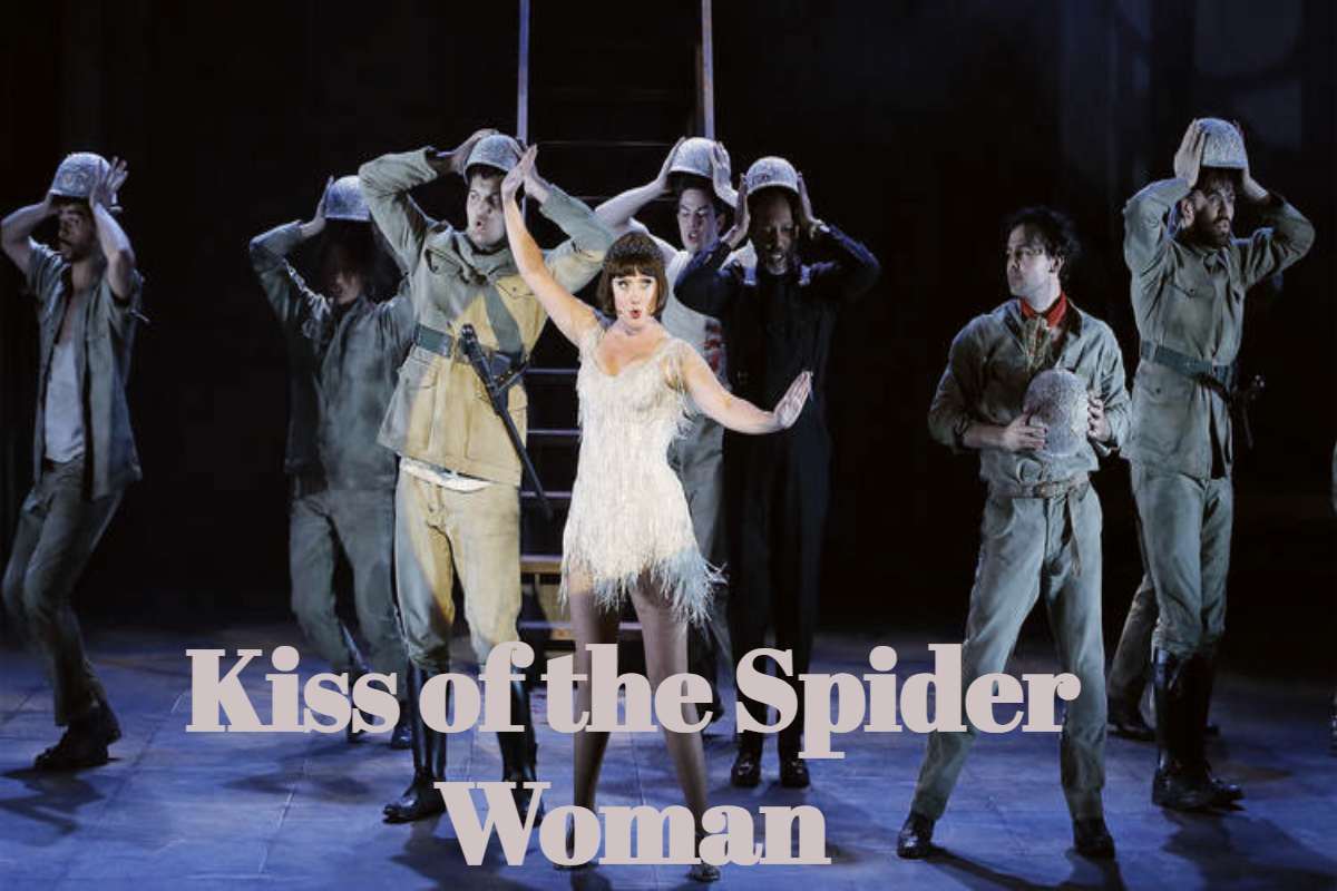 Two prisoners sharing stories in Kiss of the Spider Woman scene.