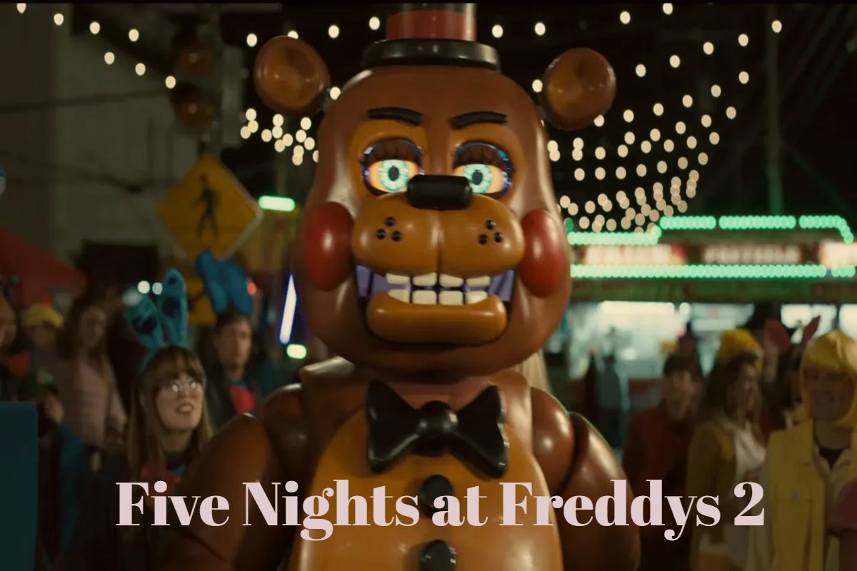 Five Nights at Freddy's 2 security office horror game scene.