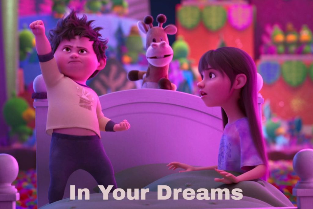 In Your Dreams concept art, surreal night scene.