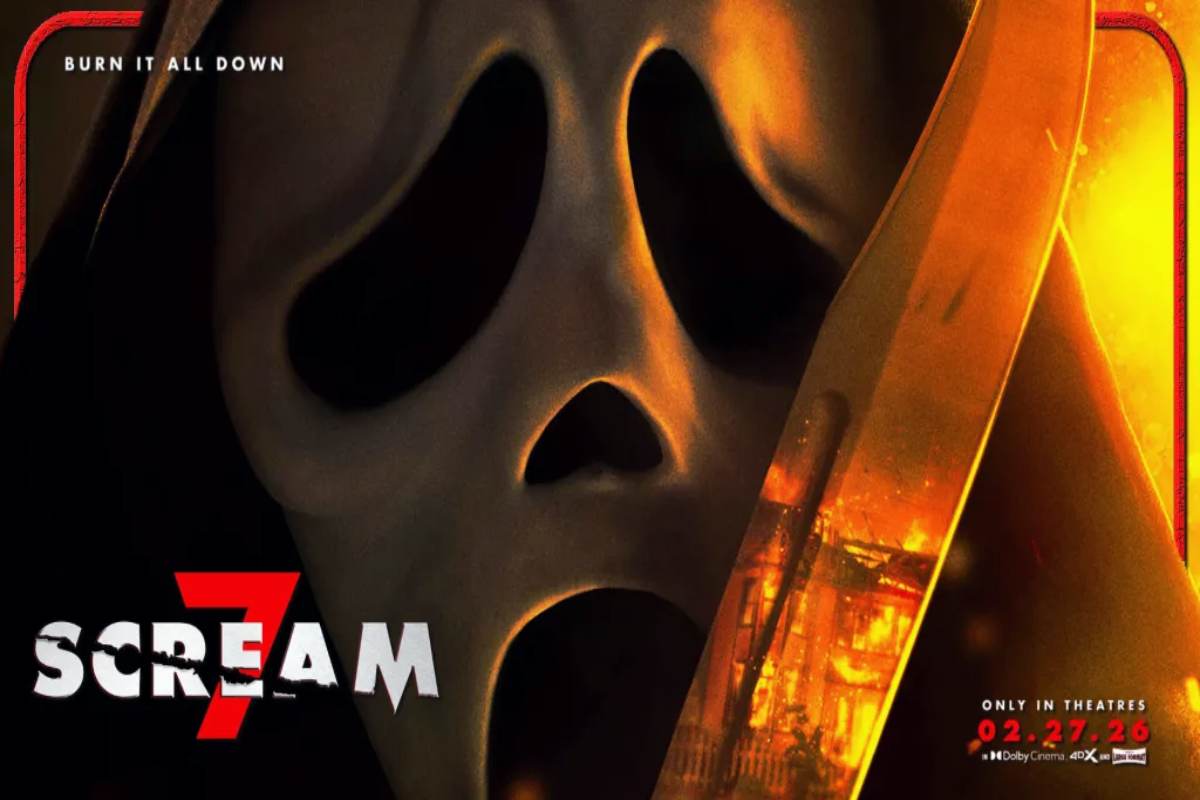 Scream 7 characters facing masked danger.